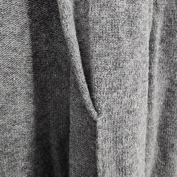 J Jill Petite Merino Cashmere Blend Cardigan MP Gray Open Front Pockets - Picture 8 of 8
